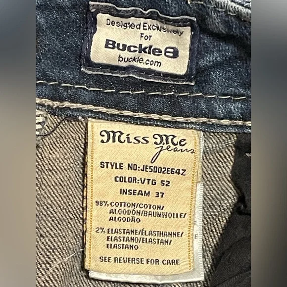 Miss Me Distressed denim bootcut Jeans size 28 - Picture 9 of 10